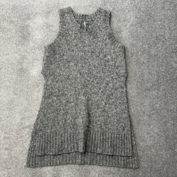 Sweaty Betty Sweater Vest Womens Small Gray Wool Alpaca Blend Textured Knit Top - Picture 1 of 8